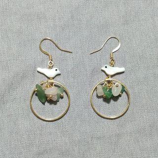 Dove Hoop Earring / Clip-on Earring