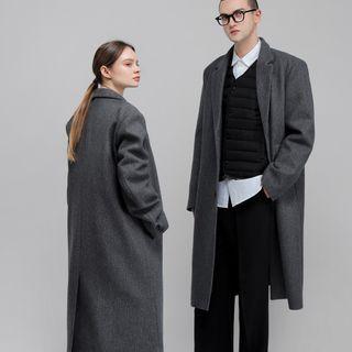 [lovb] Couple Woolen Long Coat
