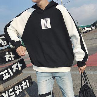 Raglan Sleeve Lettering Hooded Sweatshirt