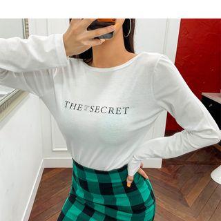 Letter-printed Backless M Lange T-shirt