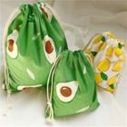 Print Drawstring Pouch Avocado - M