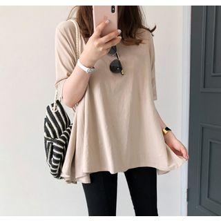 Batwing-sleeve Flare Top