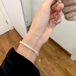 Layered Freshwater Pearl Bracelet 1 Piece - One Size