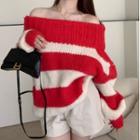 Oversized Striped Knit Sweater