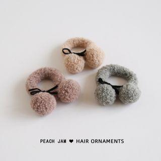Shearling Pom Pom Hair Tie