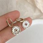 925 Sterling Silver Roman Numeral Disc Dangle Earring