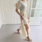 Inset Shorts Deep-slit Maxi Dress