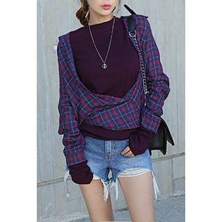 Button-detail Checked Shirt