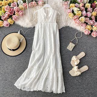 Eyelet-lace Tank Dress