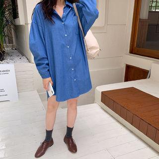 Boxy Denim Shirtdress