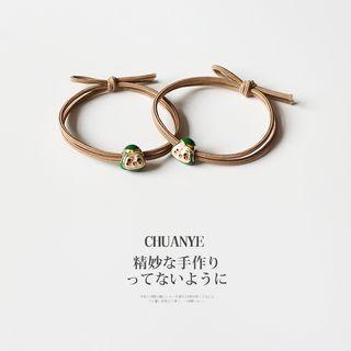 Alloy Hair Tie 01 - Brown - One Size