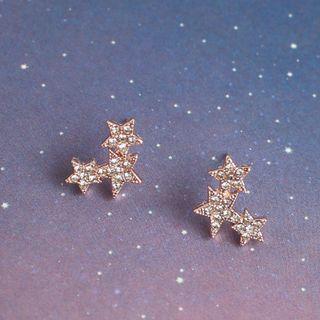 Star Rhinestone Alloy Earring