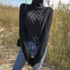 Turtleneck Thick Cable Sweater