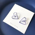Alloy Heart Earring 1 Pair - S925 Silver - Earring - One Size