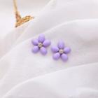 Flower Flower Earring 1 Pair - Purple - One Size