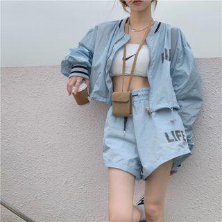 Zip Up Jacket / Wide-leg Shorts