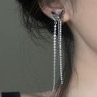 Butterfly Fringed Earring 1 Pair - 1976a - Silver - One Size