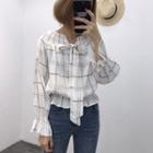 Bow Accent Puff-sleeve Blouse
