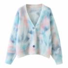 Tie-dyed Cardigan Blue & Pink - One Size