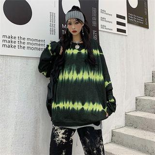 Tie Dye Sweatshirt Dark Green - One Size