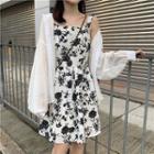 Hooded Light Jacket / Flower Print Sundress