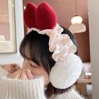 Ribbon Ruffled Fleece Ear Muff