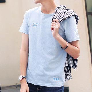 Lettering-label Short-sleeve T-shirt