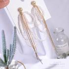 Faux Pearl Chain Drop Earring 1 Pair - As Shown In Figure - One Size
