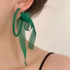 Bow Earring 1 Pair - Green - One Size