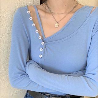 Long-sleeve V-neck Top / Camisole Top