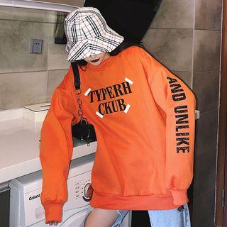 Lettering Pullover Orange - One Size