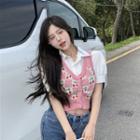 Cherry Sweater Vest / Short-sleeve Shirt