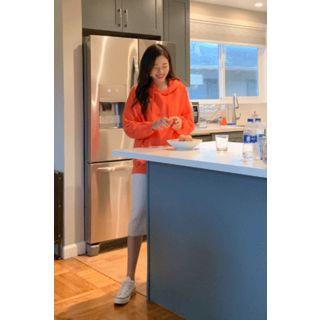 Plain Oversized Hoodie Orange - One Size