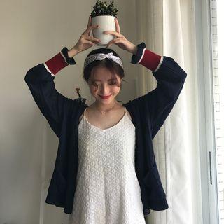 Striped Pocketed Cardigan