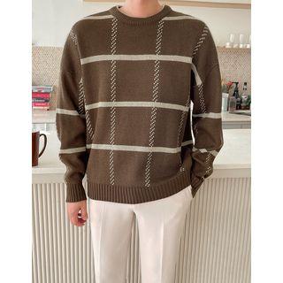 Checked Oversize Sweater