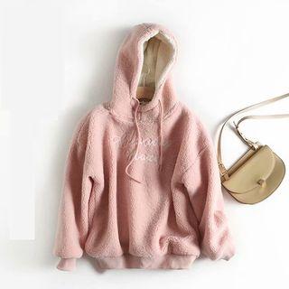 Letter Furry Hoodie