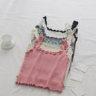 Agaric Laces Striped Knit Vest