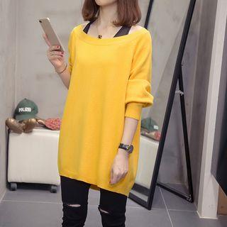Set: Plain Tank Top + Oversize Sweater