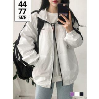 Letter Contrast-trim Windbreaker