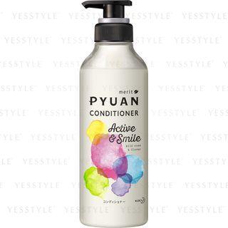 Kao - Merit Pyuan Active & Smile Conditioner (wild Rose & Clover) 425ml