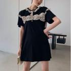 Bow Panel Mini T-shirt Dress