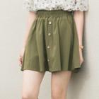 Button Chiffon A-line Skirt