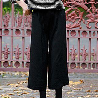 Mock Two Piece Wide Leg Pants