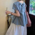Short-sleeve Blouse / Midi A-line Skirt
