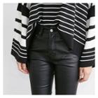 Coated Boot-cut Pants
