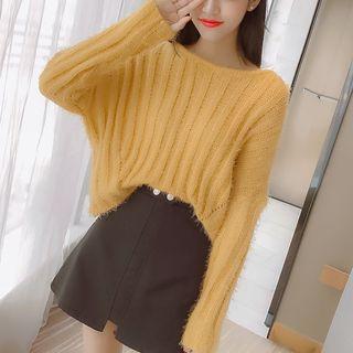 Crew-neck Sweater Yellow - One Size