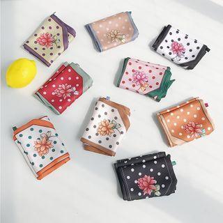 Floral Print Dotted Scarf