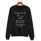 Lettering And Unicorn Printed Sweatshirt