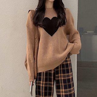Heart Sweater Coffee - One Size