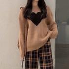 Heart Sweater Coffee - One Size